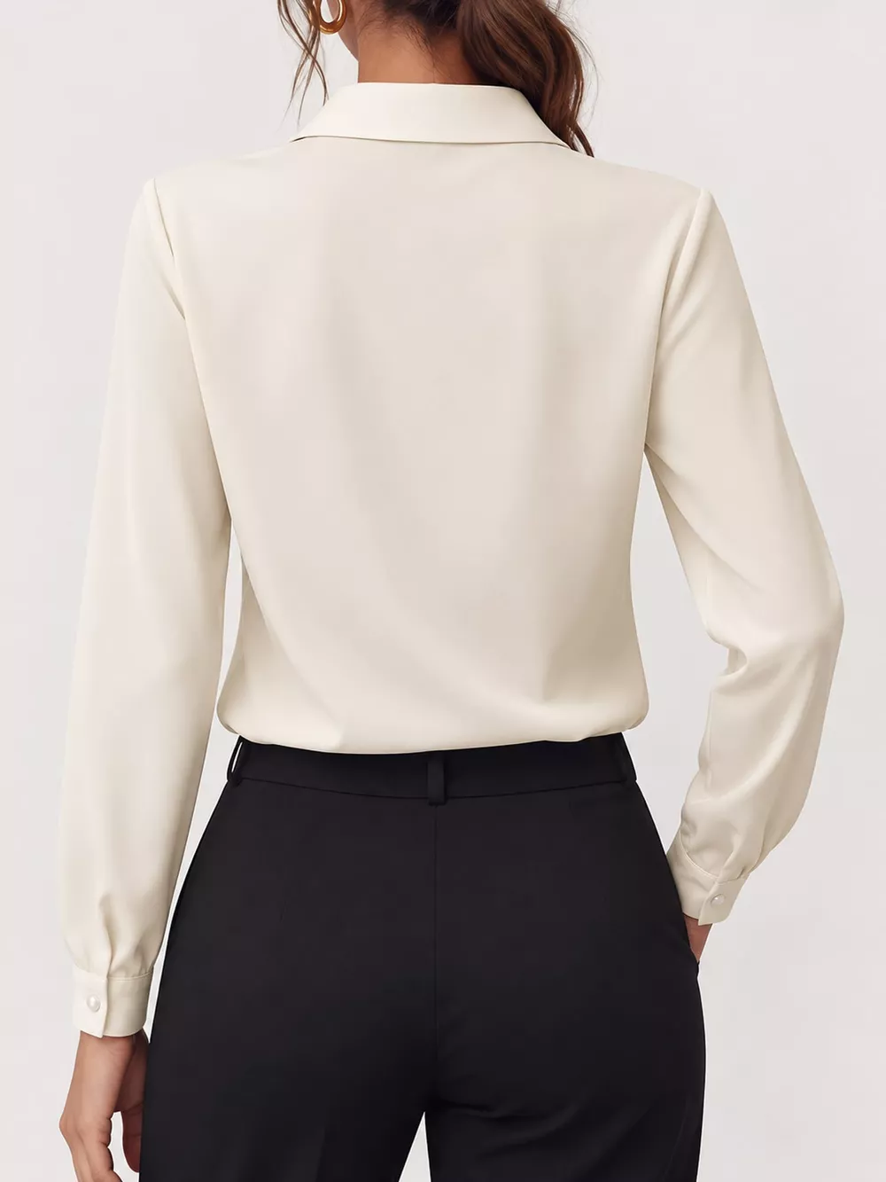 Long Sleeve Satin Blouse, image 56