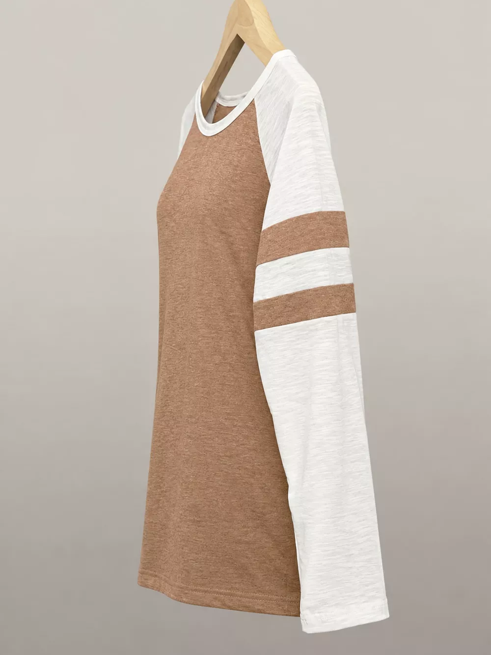 Full Size Color-Block Raglan Sleeve Striped T-Shirt Plus Size, image 16