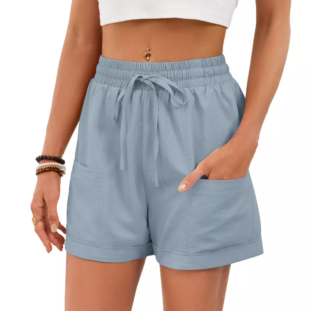 Casual Drawstring Elastic Waist Shorts, image 27