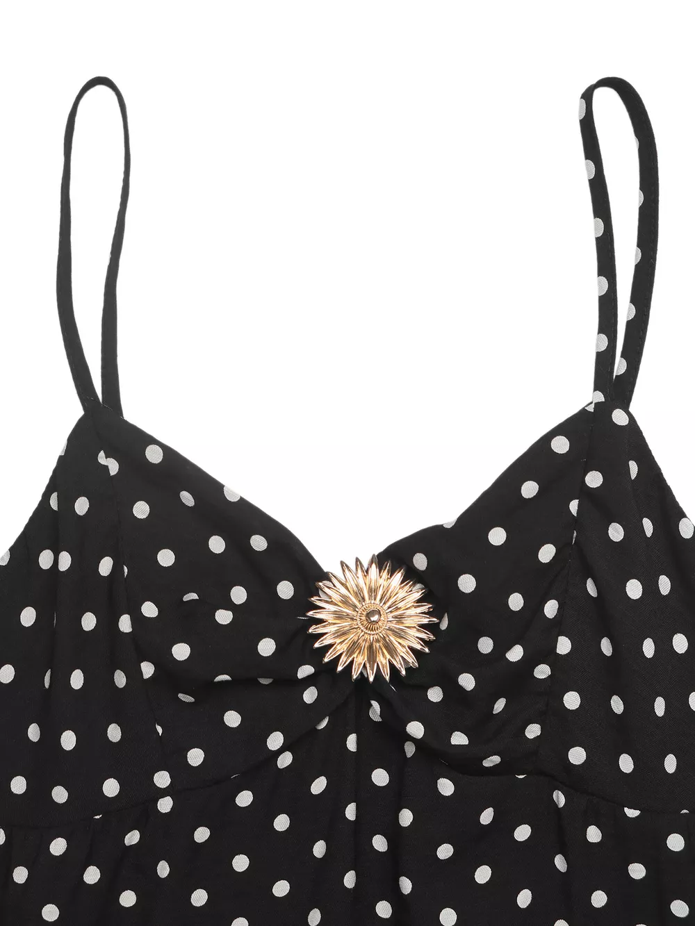 Polka Dot Ruffle Hem Spaghetti Strap Dress, image 6