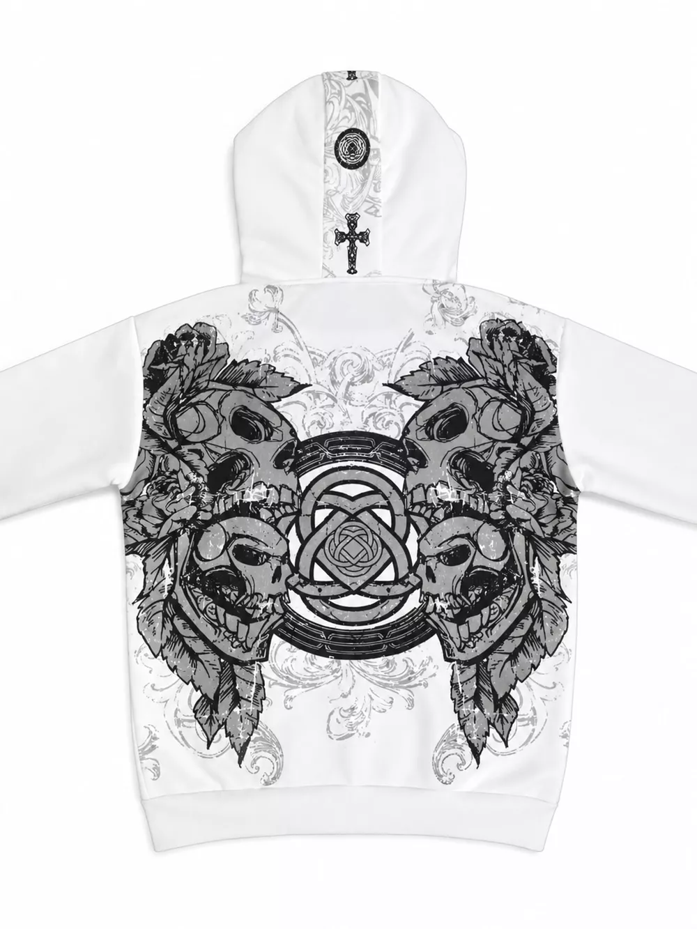 Halloween Gothic Graphic Zip-Up Hoodie, image 17