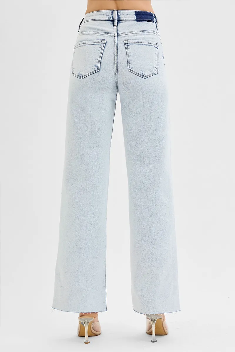 Full Size High Rise Wide Leg Jeans Plus Size, image 5