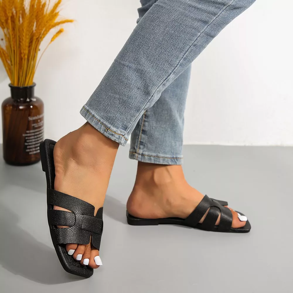 Woven Strap Flat Sandals, image 5