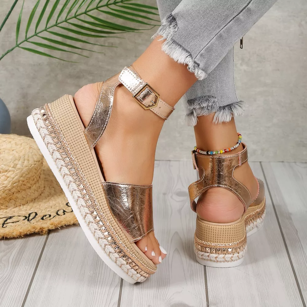 Open Toe Wedge Sandals, image 4