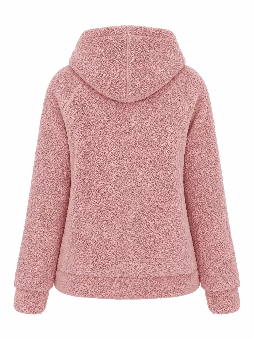 Drawstring Sherpa Zip-Up Hoodie, image 12