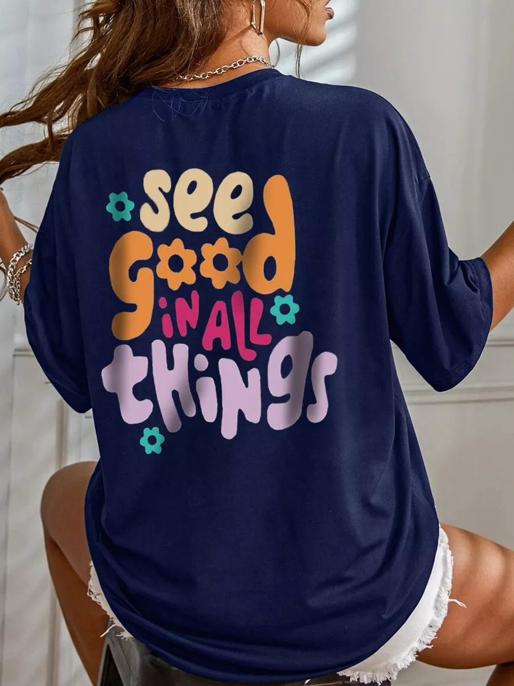 Graphic Back Oversized T-Shirt, image 9