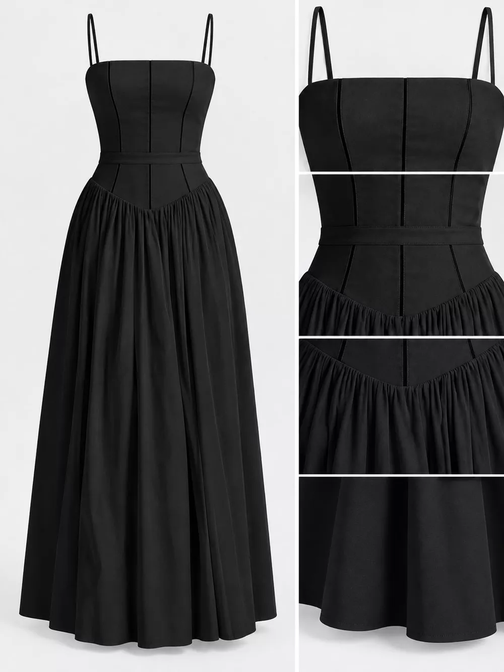 Floral Spaghetti Straps Midi Dress, image 14