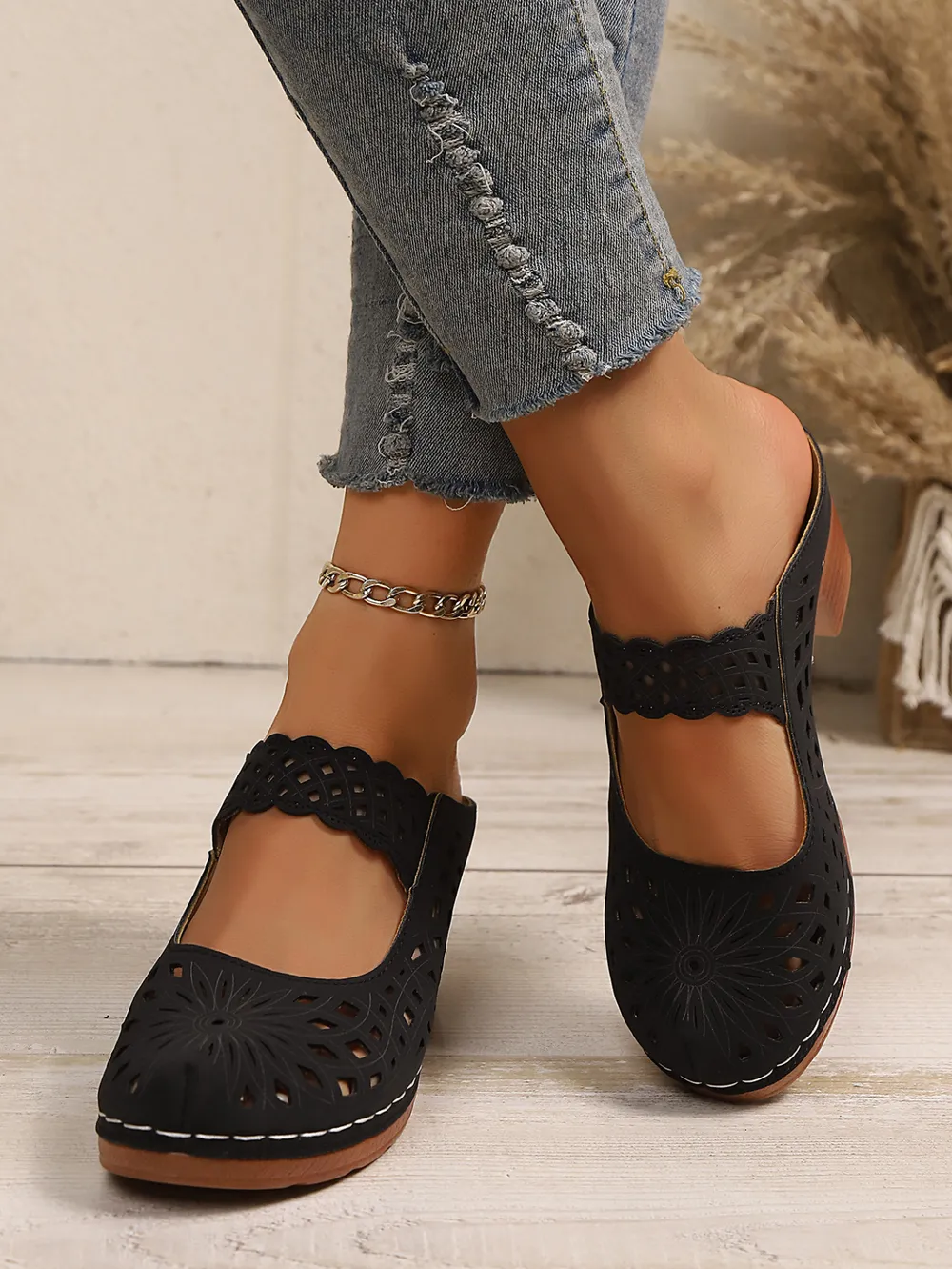 Cutout Block Heel Sandals, image 21