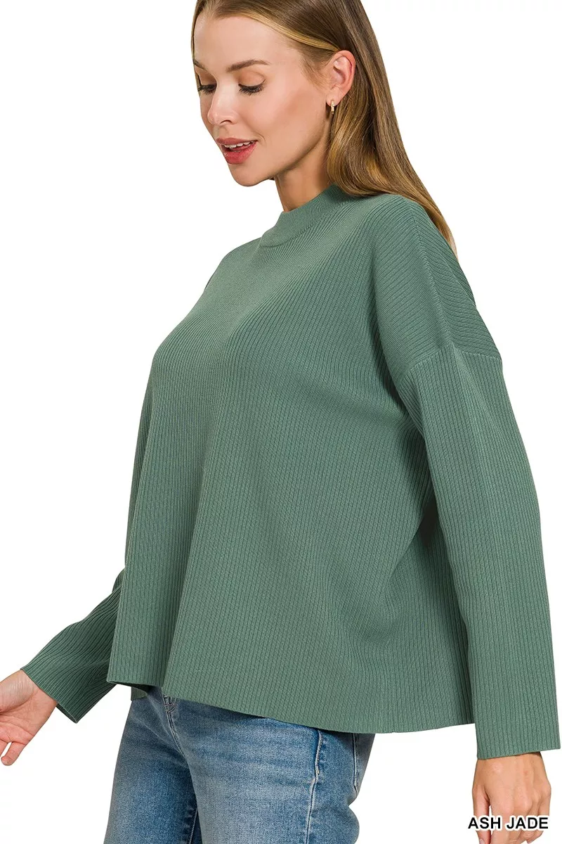 Zenana Viscose Sweater Top & Pants Set, image 3
