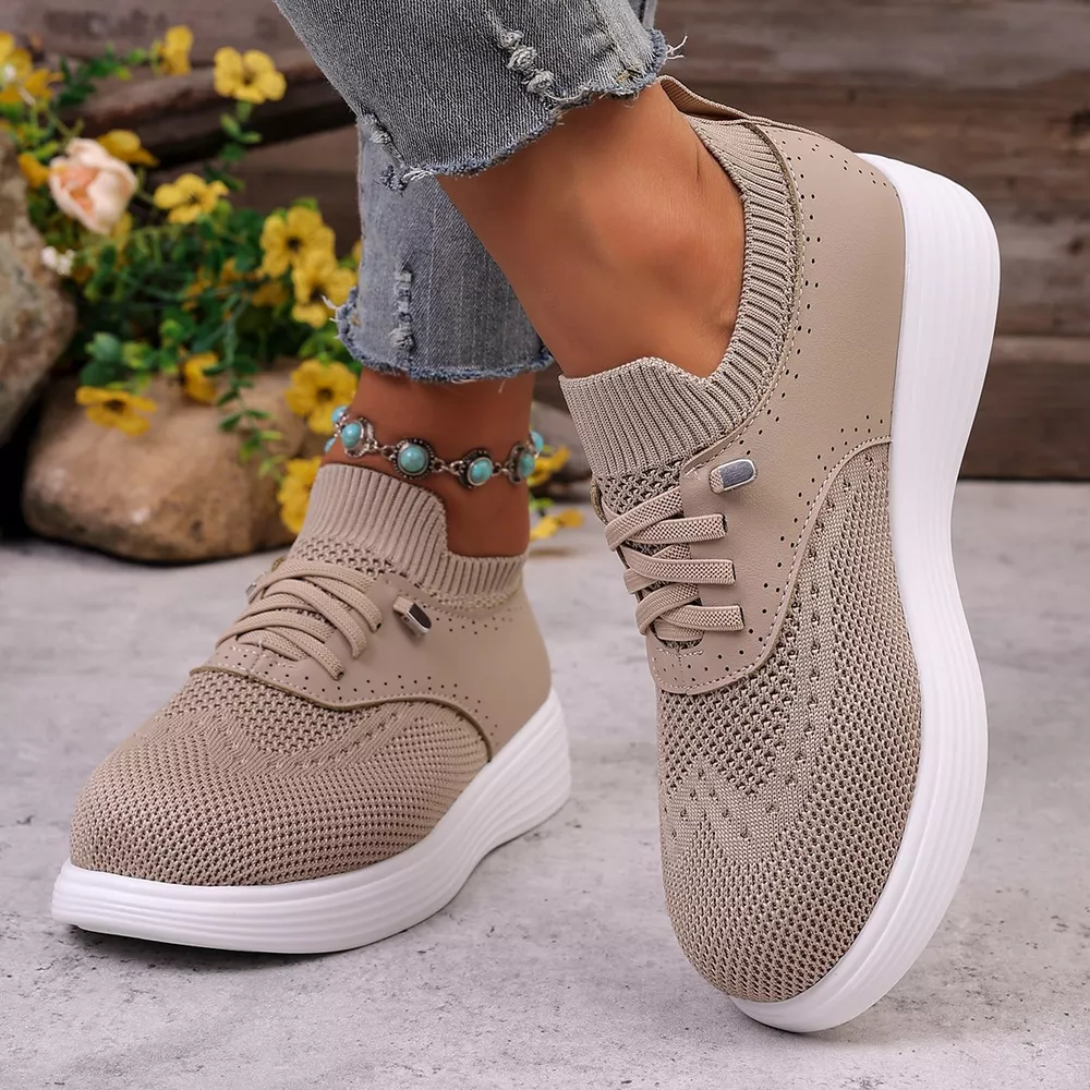 Round Toe Lace Up Sneakers, image 6