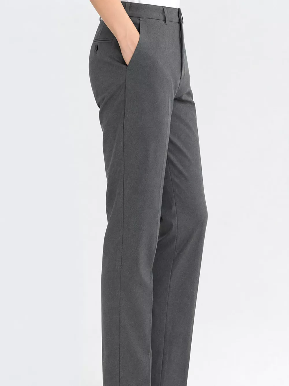 High-Waisted Straight Slim-Fit Pants, image 11