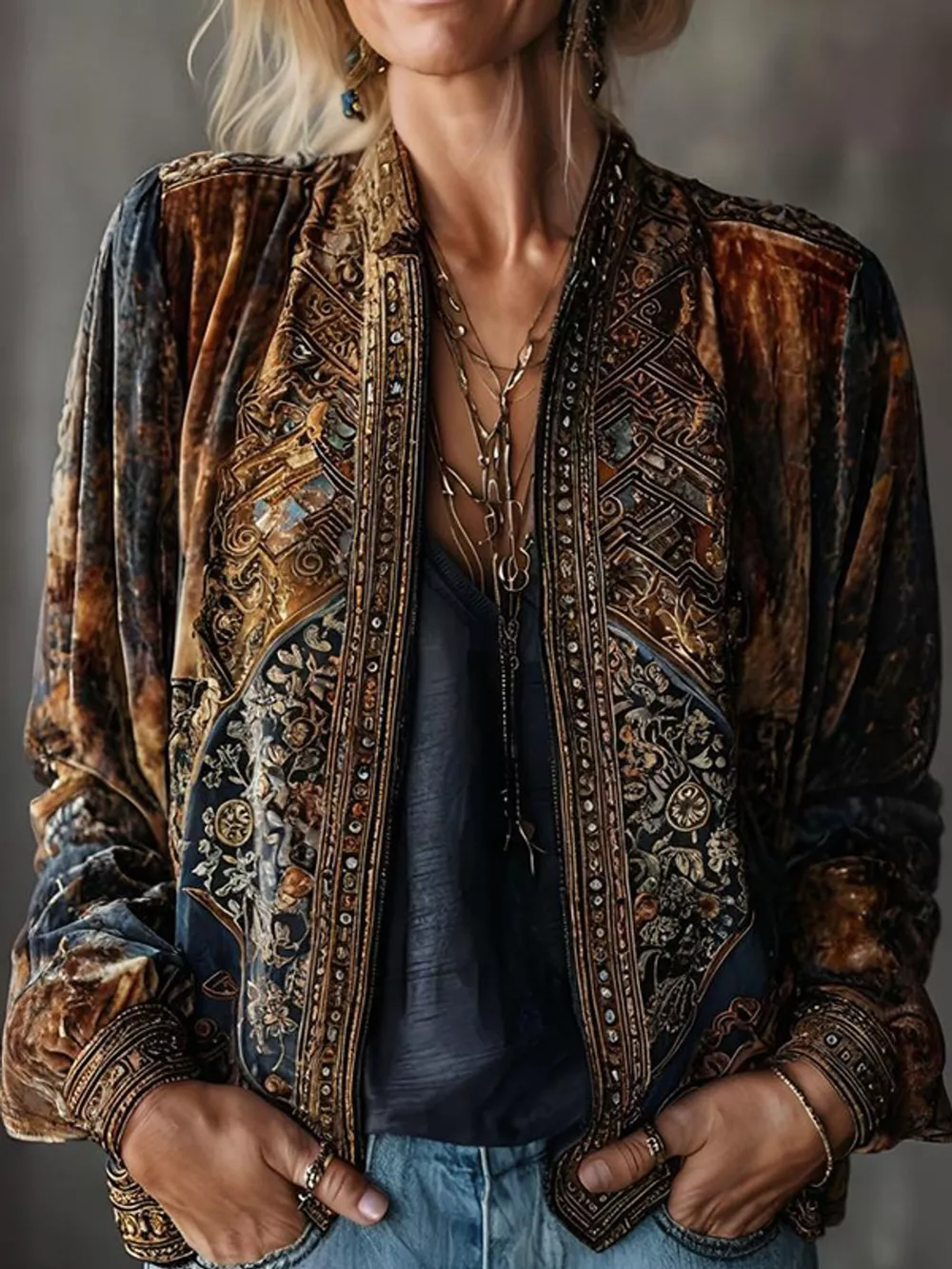 Bohemian Open Front Cardigan