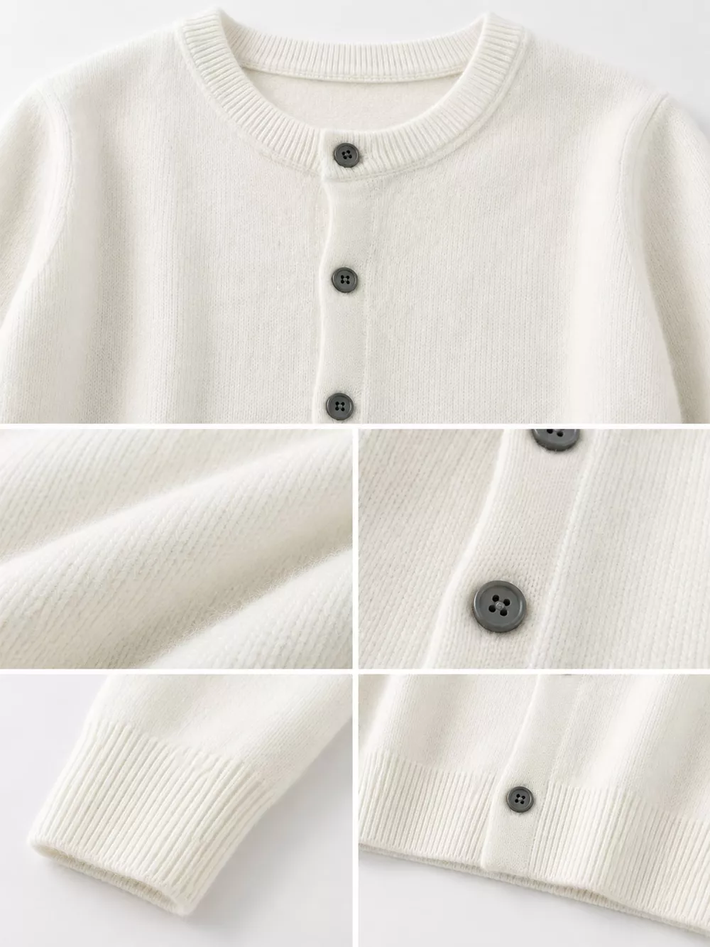 Classic Crew Neck Knit Cardigan, image 26