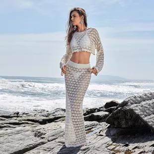 Ribbed Knit Long Sleeve Romper, image 18