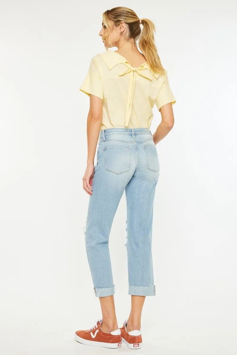 Mid Rise Distressed Boyfriend Jeans, image 5
