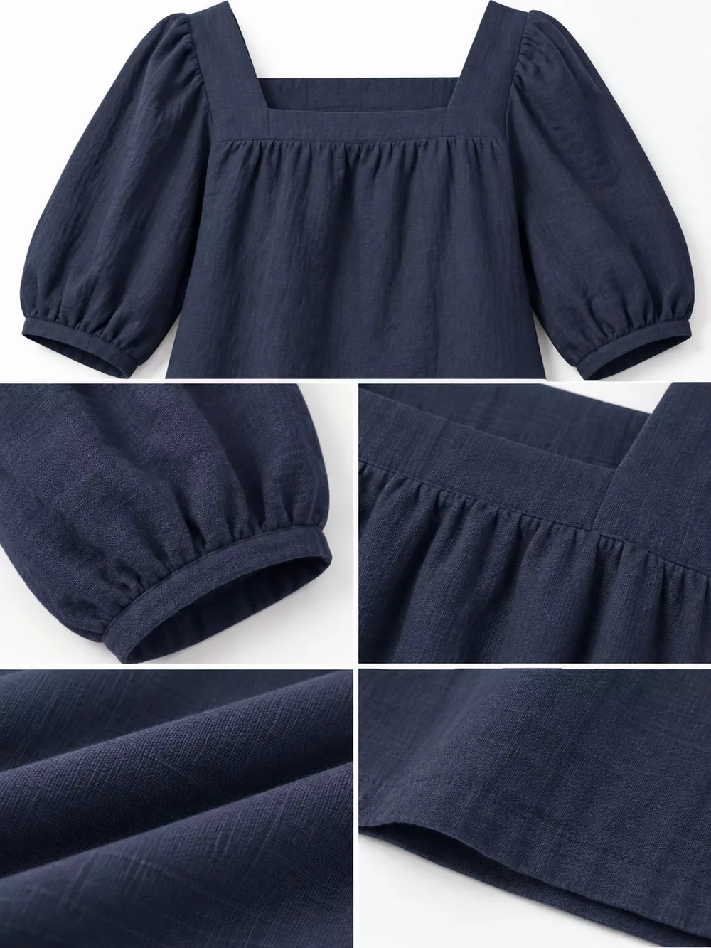 Square Neck Puff Sleeve Mini Dress, image 19