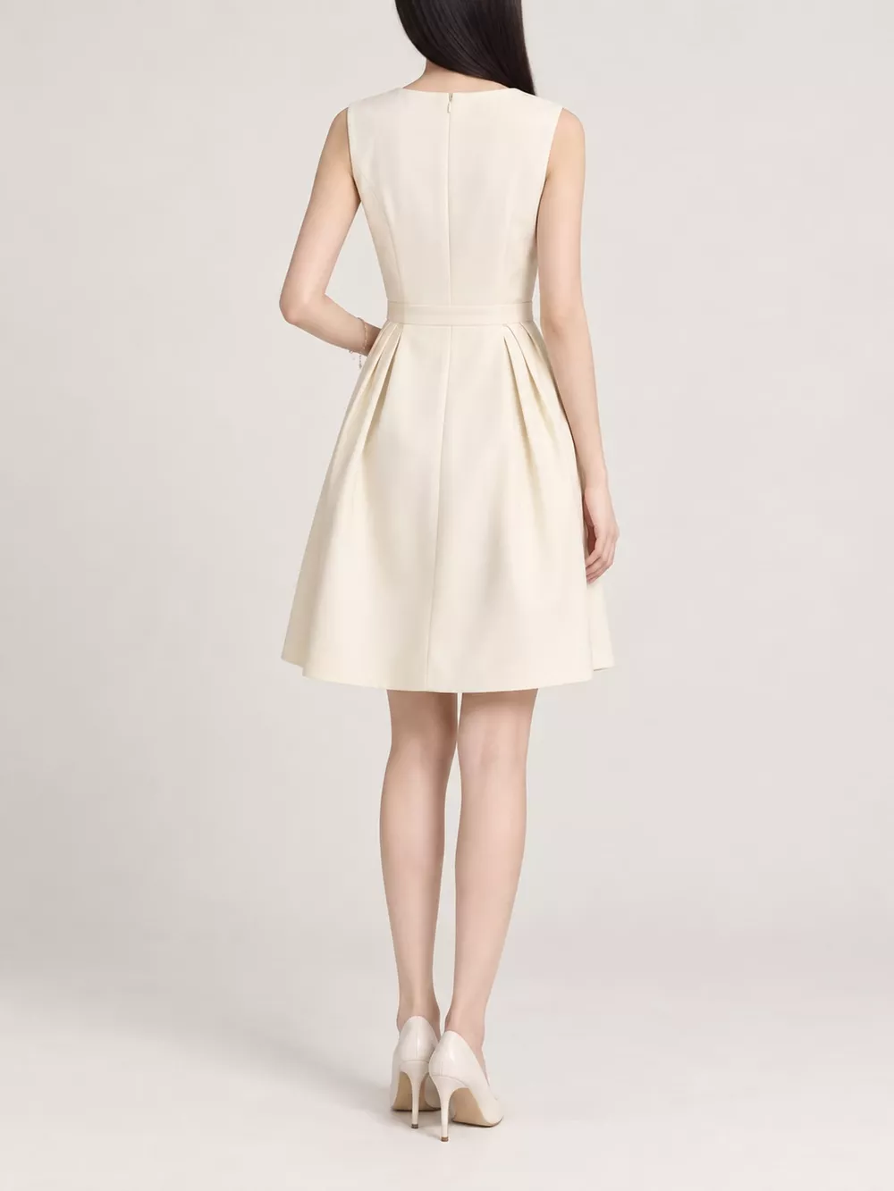 Sleeveless A-Line Midi Dress, image 3