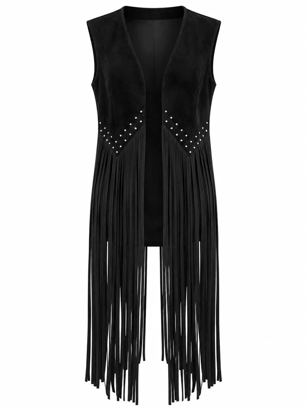 Studded Fringe Vest Coat, image 17