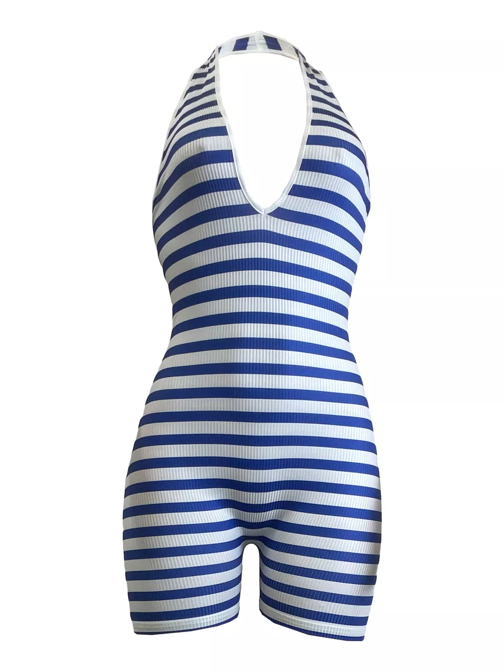 Striped Halter Neck Romper, image 11