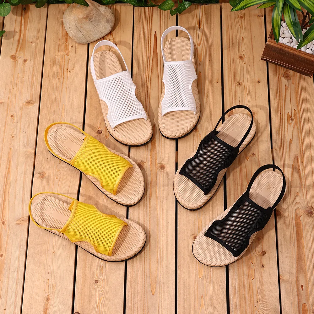 Mesh Open Toe Flats Sandals, image 2