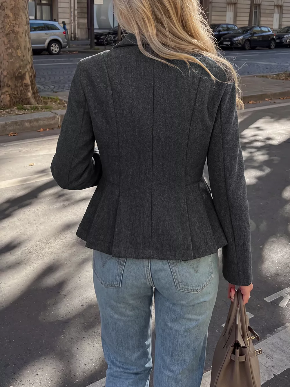 Double-Breasted Peplum Blazer, image 5
