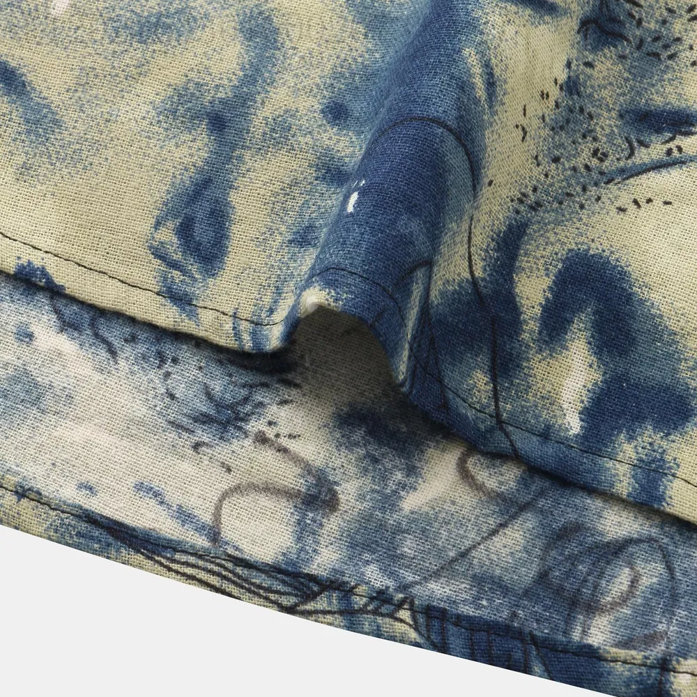 Men's Vintage Print Short Sleeve Shirt, image 4