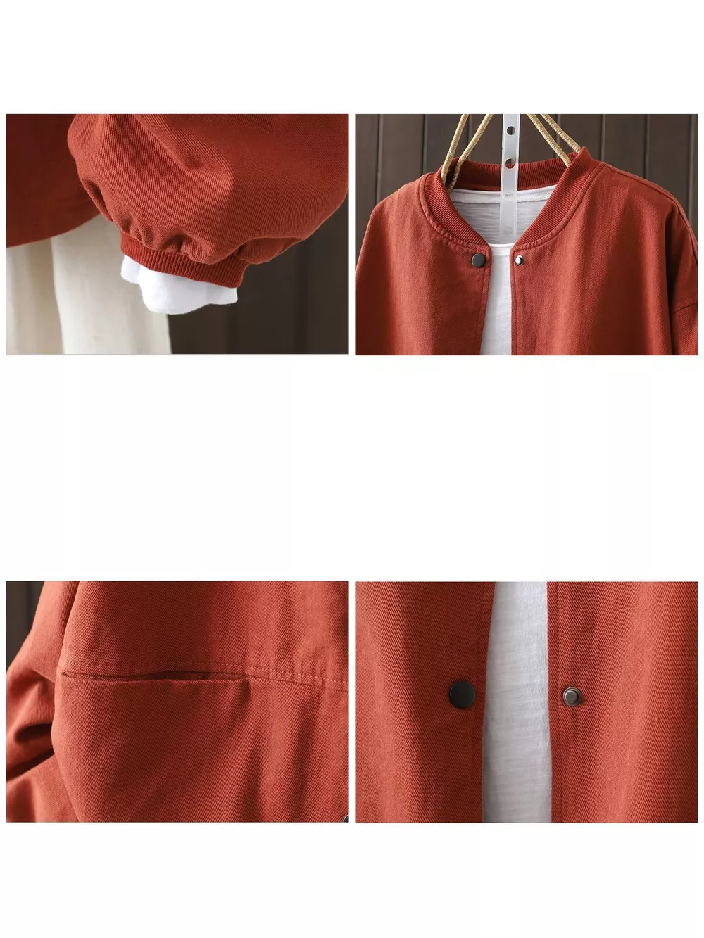 Snap Down Dropped Shoulder Jacket, image 6