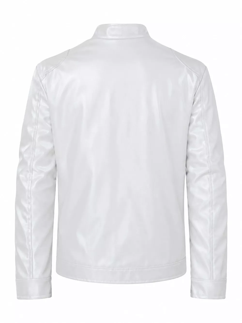Men's Full Size Faux Leather Zip Up Jacket Plus Size, image 43