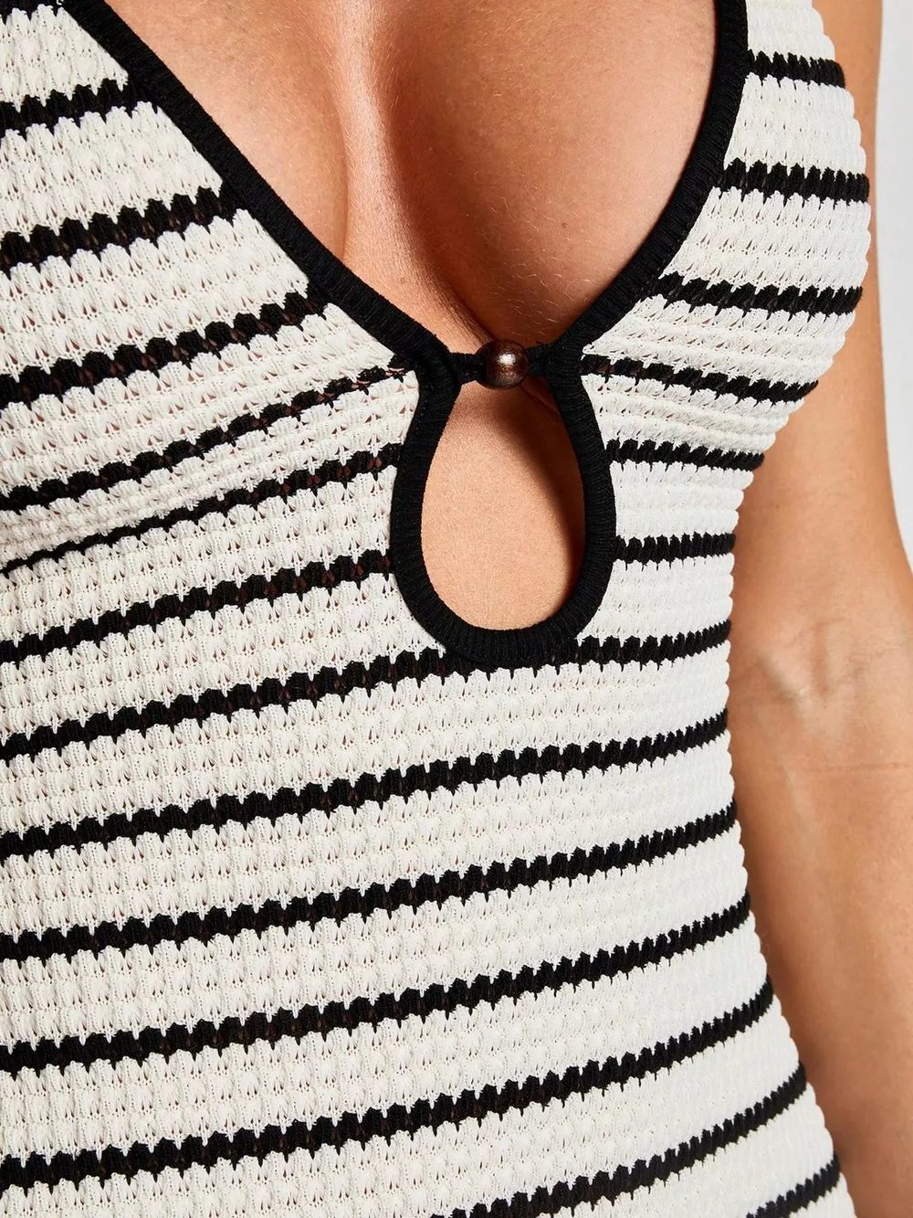 Striped Halter Neck Maxi Dress, image 4