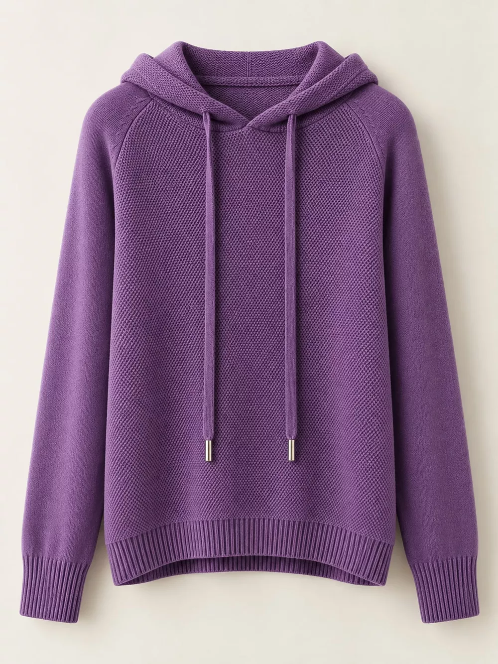 Drawstring Long Sleeve Hooded Knit Sweater, image 33