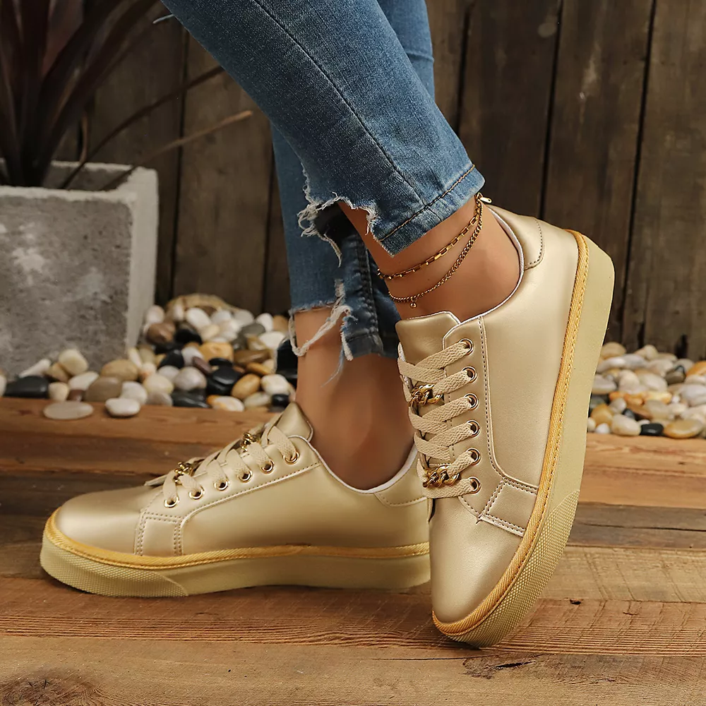 Round Toe Platform Sneakers, image 14