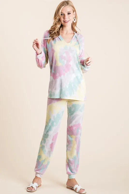 Tie Dye French Terry Casual Pants, image 11