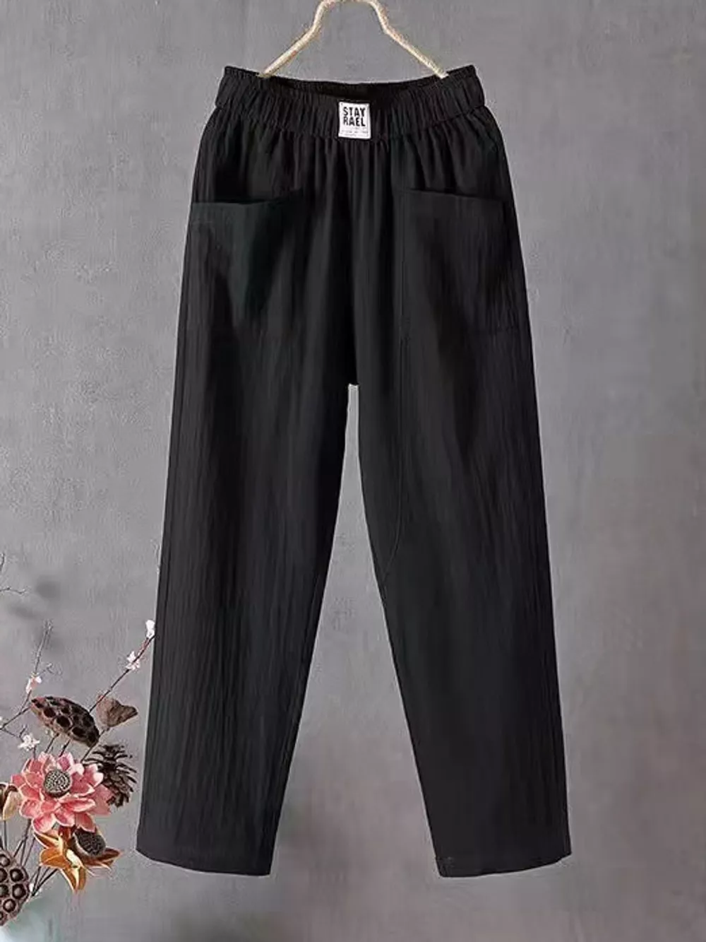 Full Size High-Waisted Elastic Loose Harem Pants Plus Size, image 13