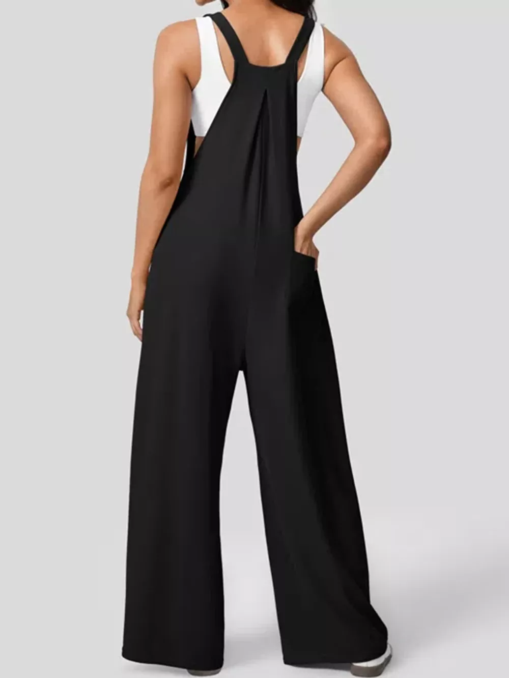 Wide Strap Wide-Leg Overalls, image 8