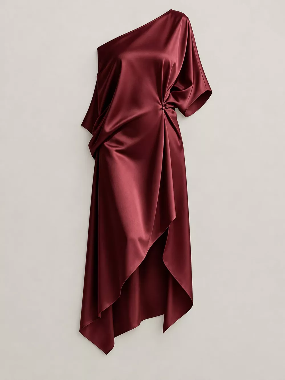 Full Size One-Shoulder Asymmetric Hem Midi Dress Plus Size, image 30