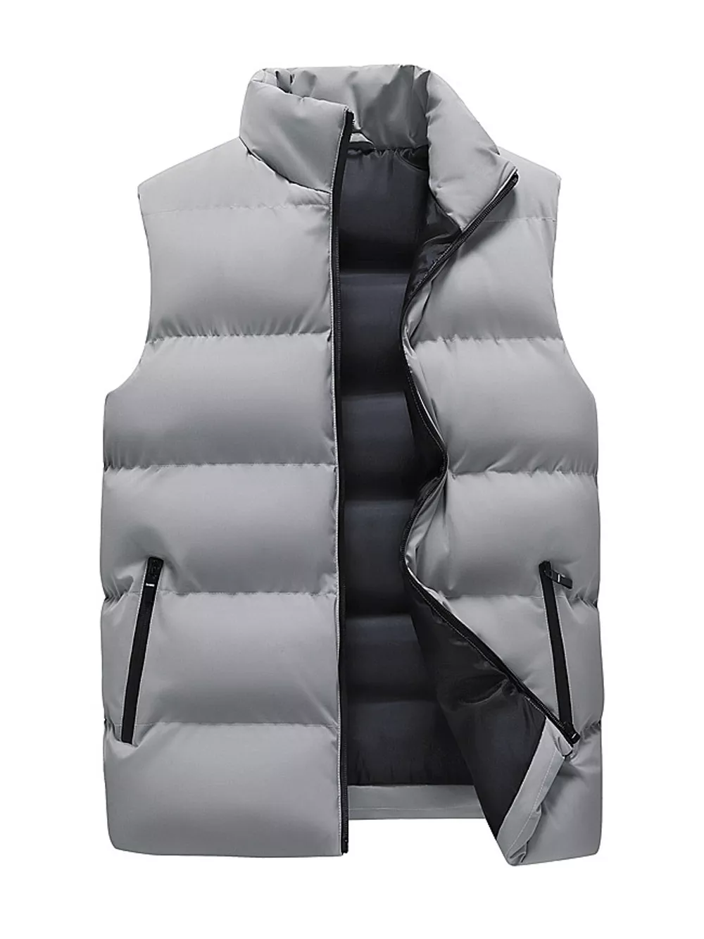 Men's Plus Size Lightweight Zip Up Puffer Vest, image 5