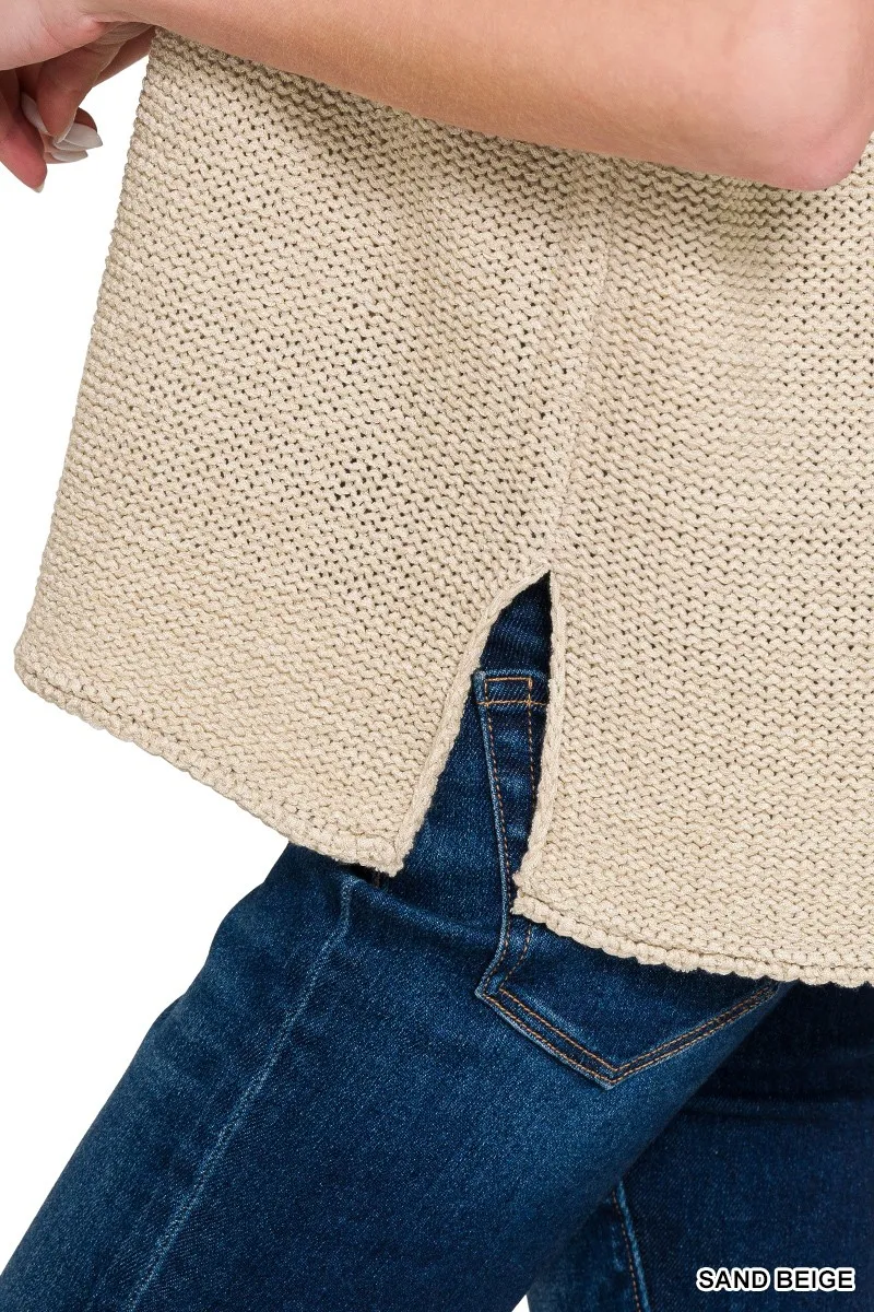 Oversized Crew Neck Sweater Vest, image 4