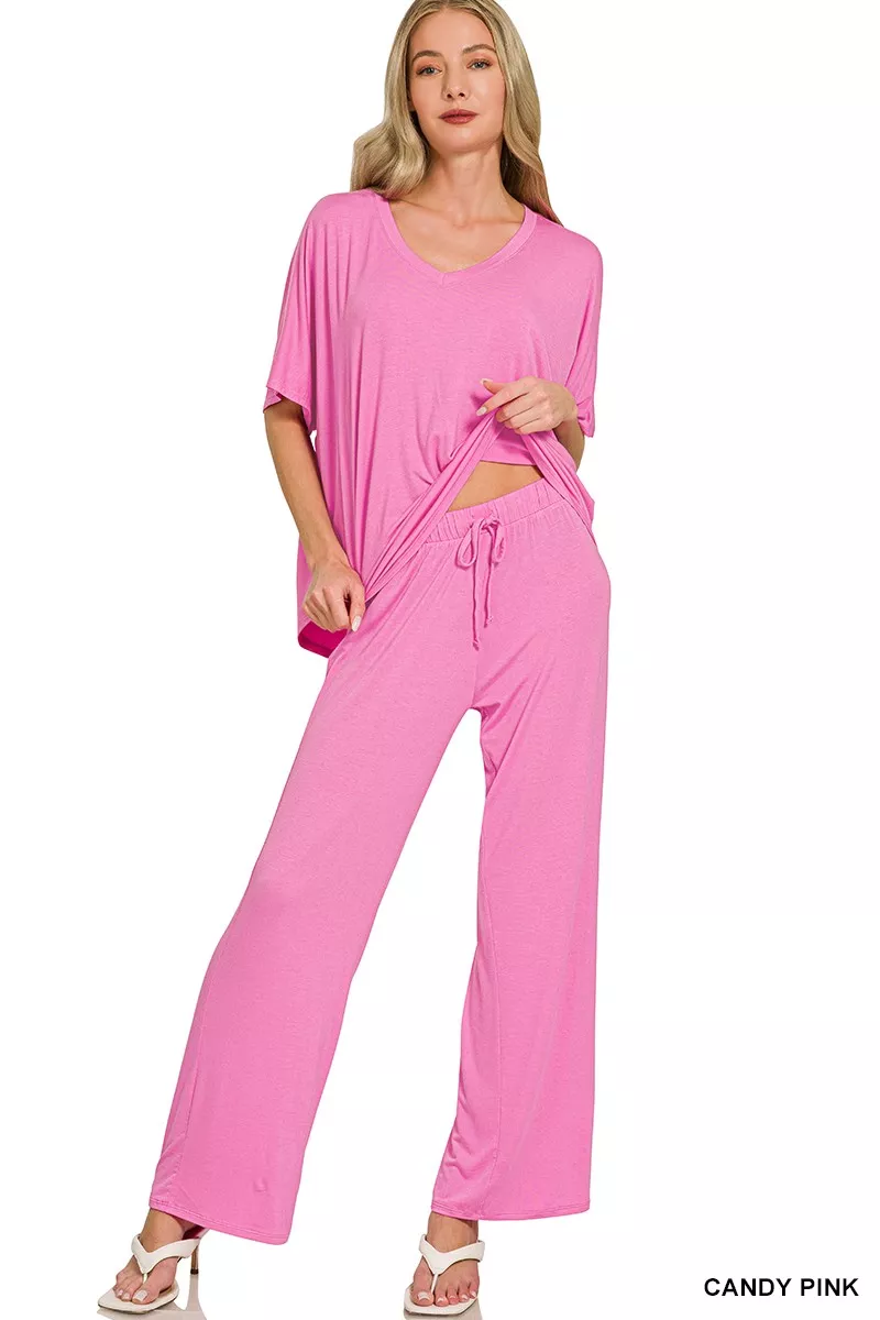 V-neck Oversized Top & Pants Set, image 8