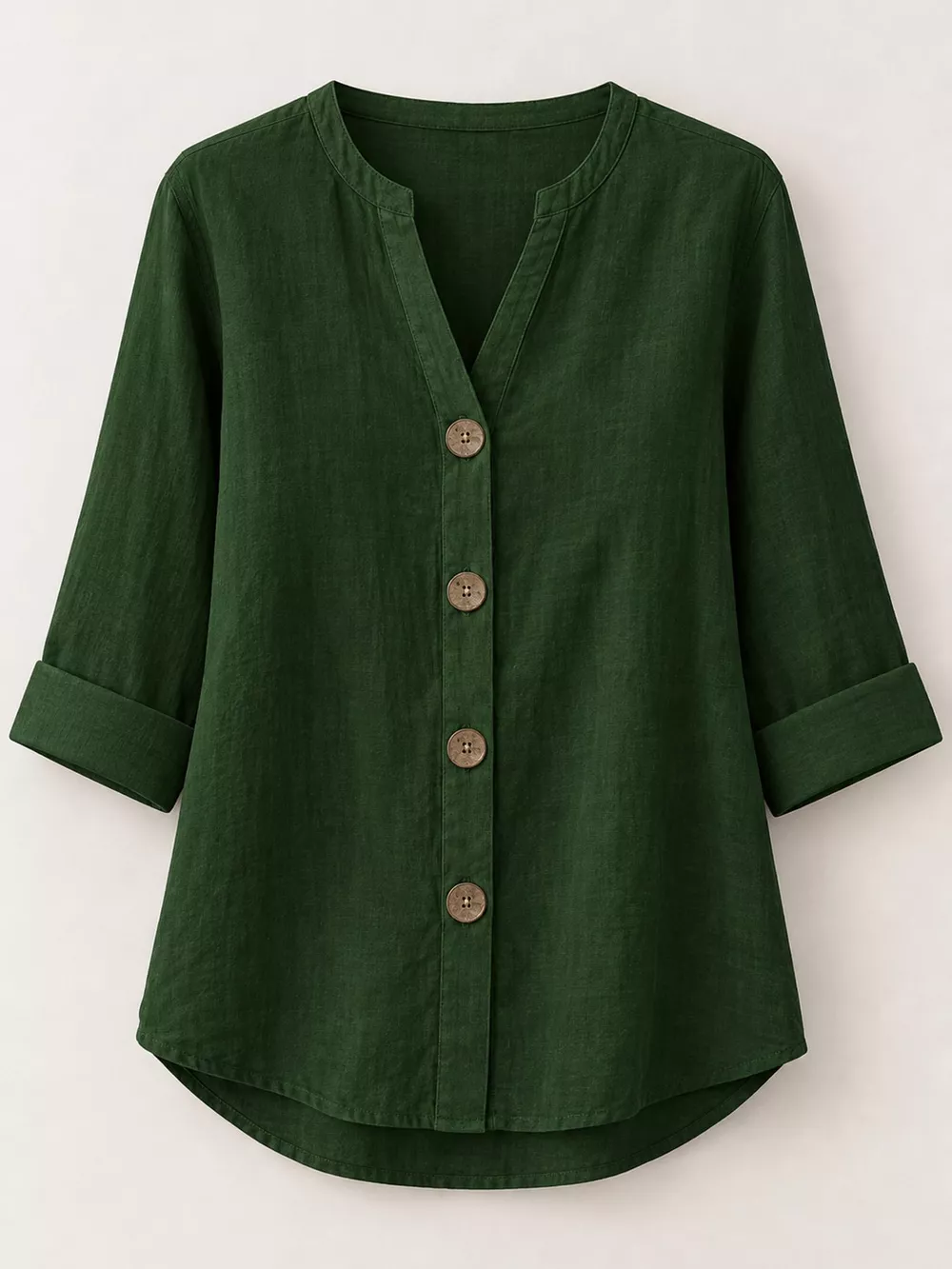 Notched Button Down Shirt, image 12