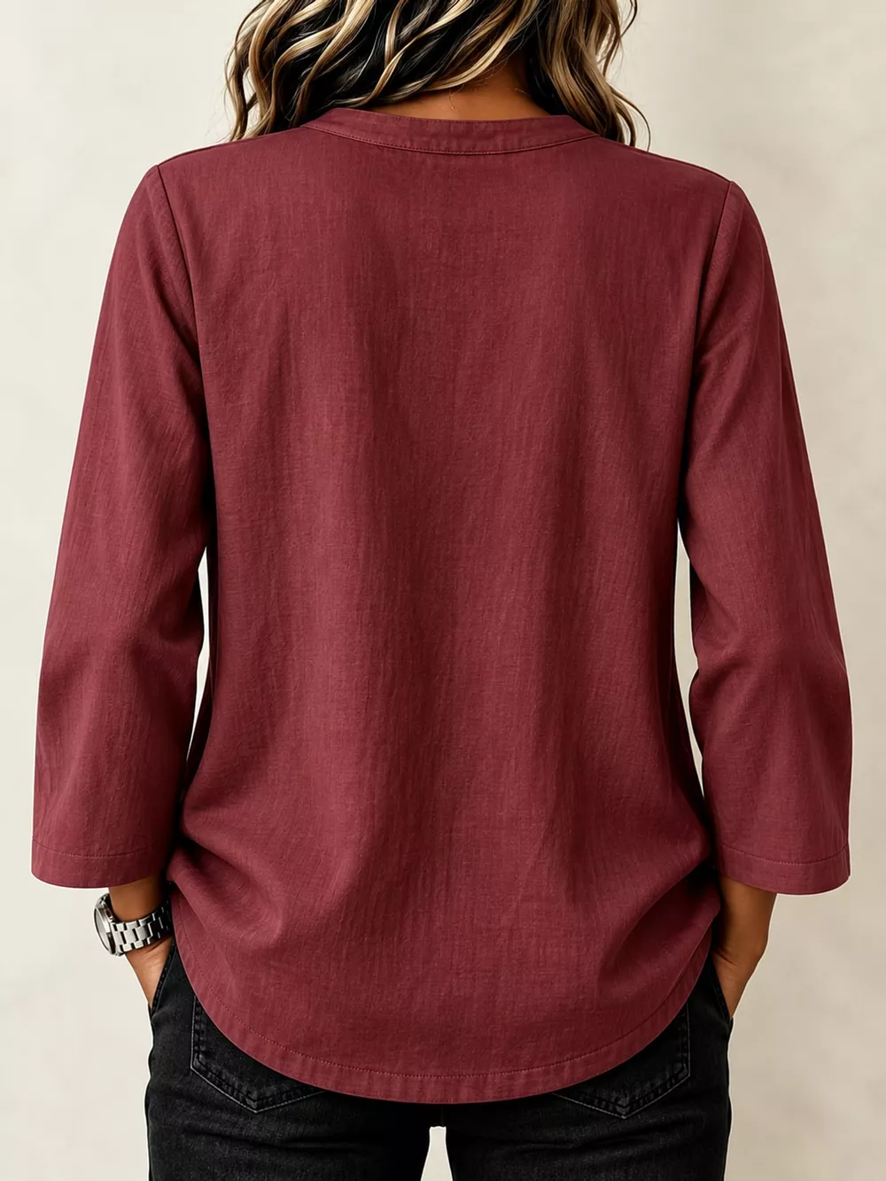 Chinese Style Mandarin Collar Blouse, image 23