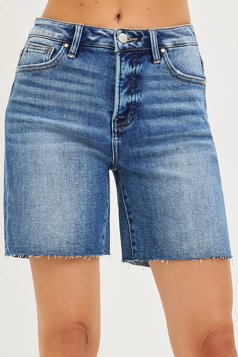 Tummy Control High Rise Raw Cut Hem Jhorts, image 5