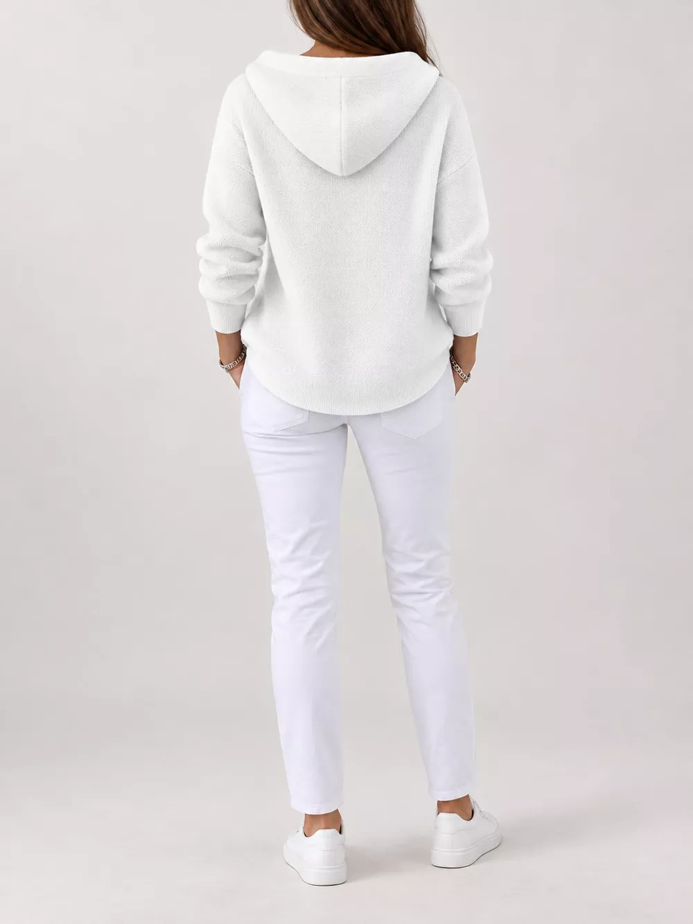 Full Size Hooded Button-Down Knit Cardigan Plus Size, image 39