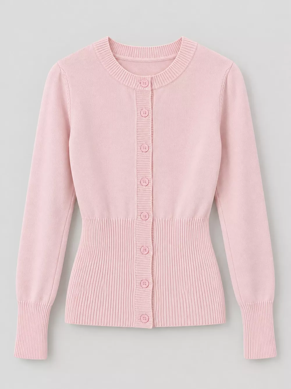 Slim-Fit Ribbed Knit Button-Down Cardigan, image 15