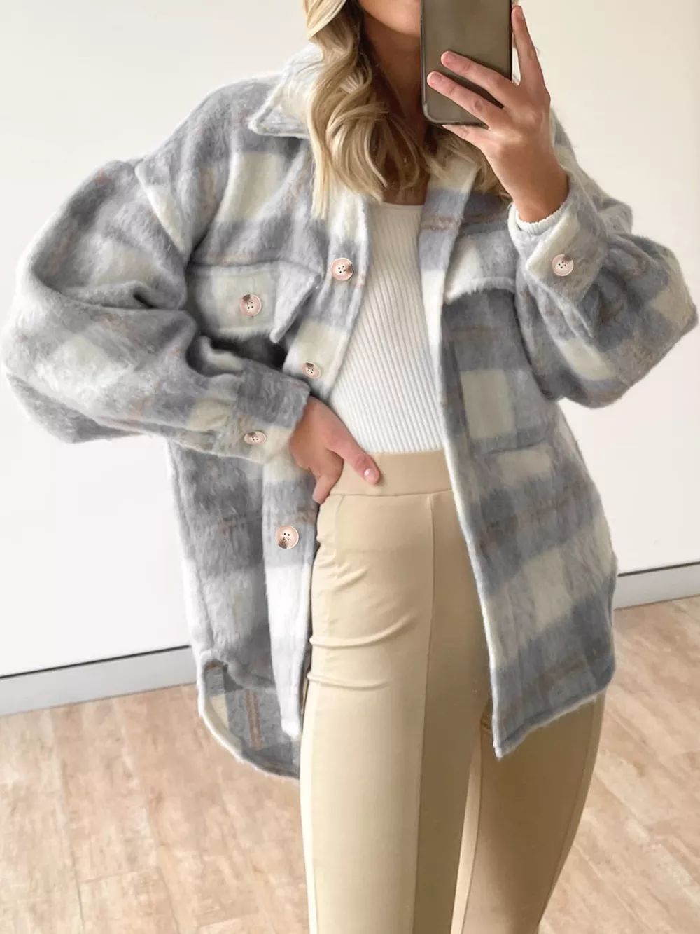 Plaid Button-Down Jacket, image 5