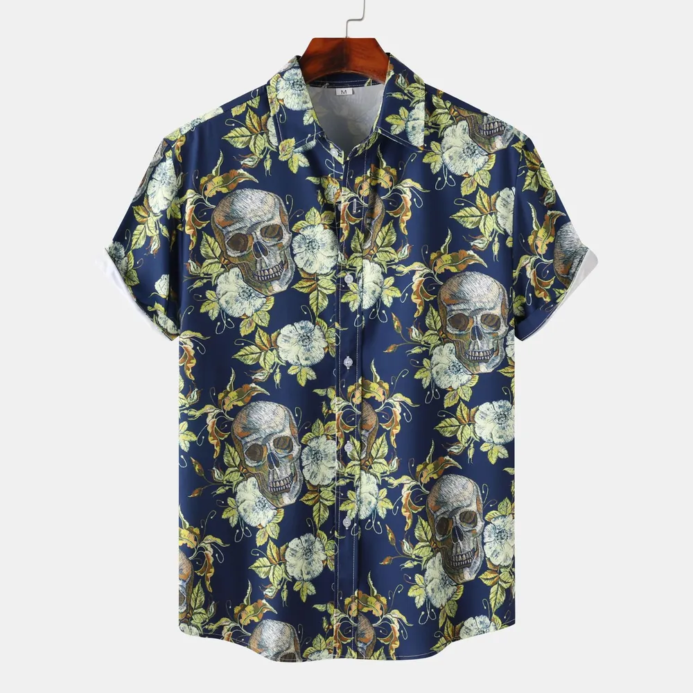 Men's Full Size Printed Short Sleeve Casual Shirt Plus Size, image 13