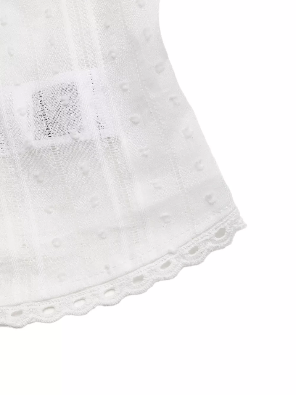 Lace Trim Tie Front Sleeveless Shirt, image 9
