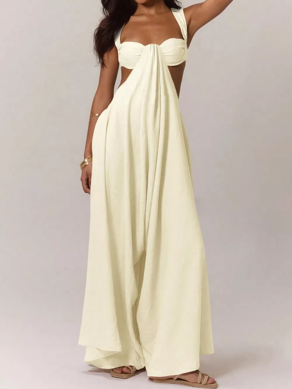 Backless Wide-Leg Jumpsuit with Cut-out Detail, image 10