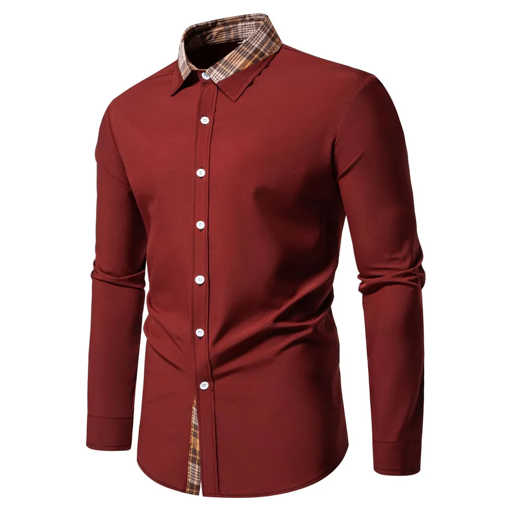Men's Plus Size Plaid Collar Button Down Shirt, image 5