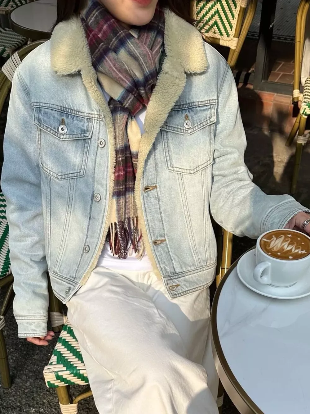 Sherpa-Lined Denim Jacket, image 3