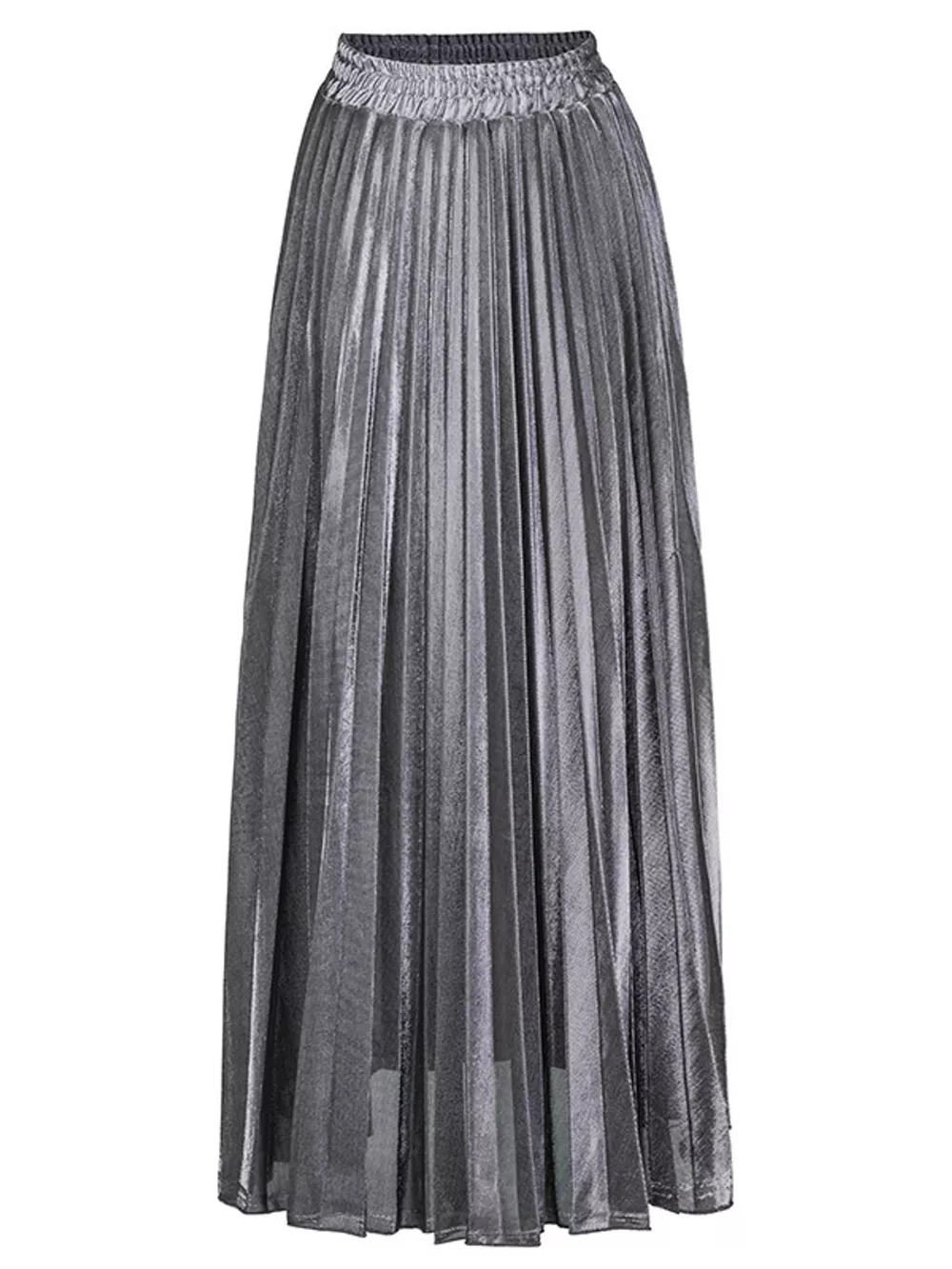 High-Waisted Pleated Maxi Skirt, image 9